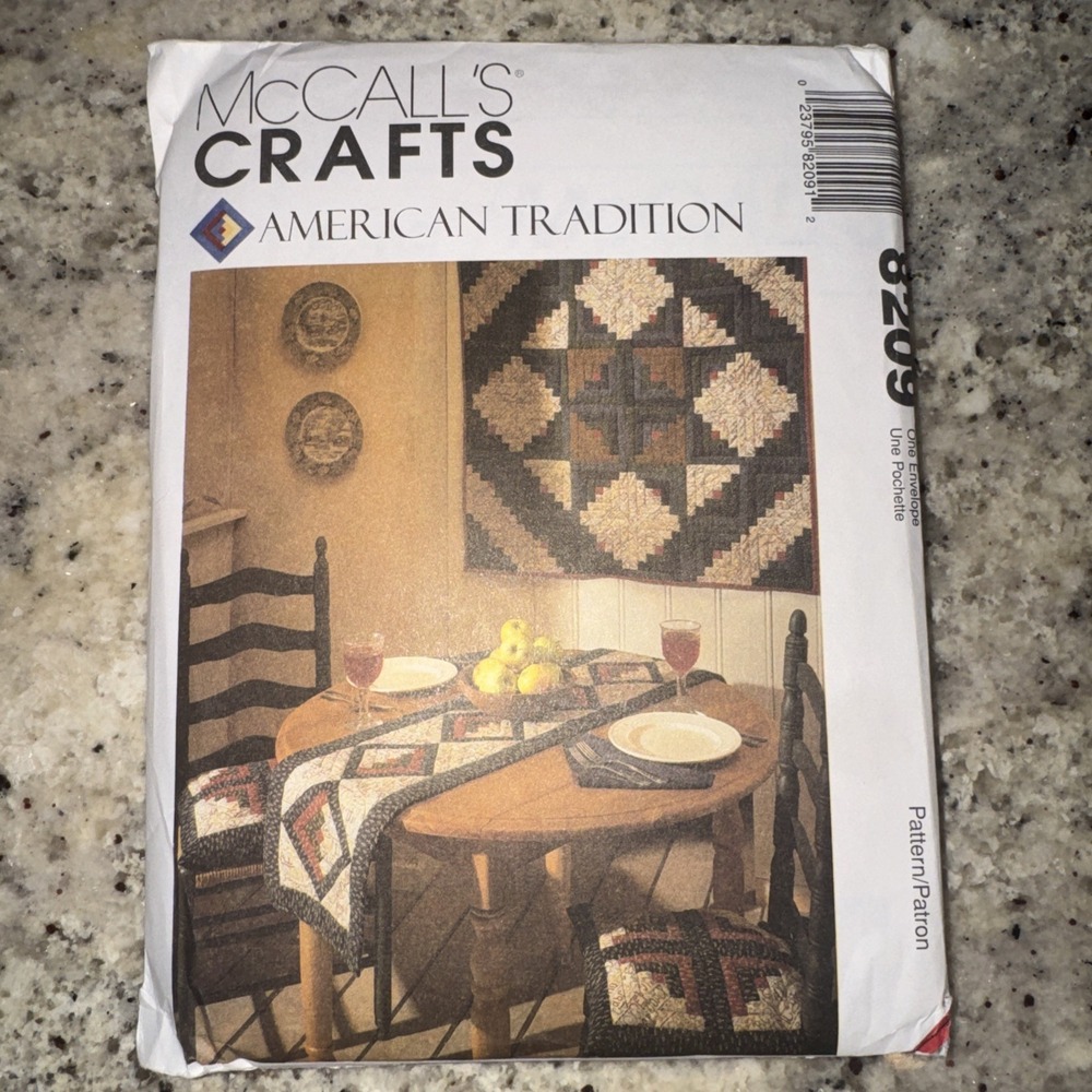 McCalls‎ Crafts 8209 American Tradition Log Cabin Pieced Quilt Blocks Uncut 1995